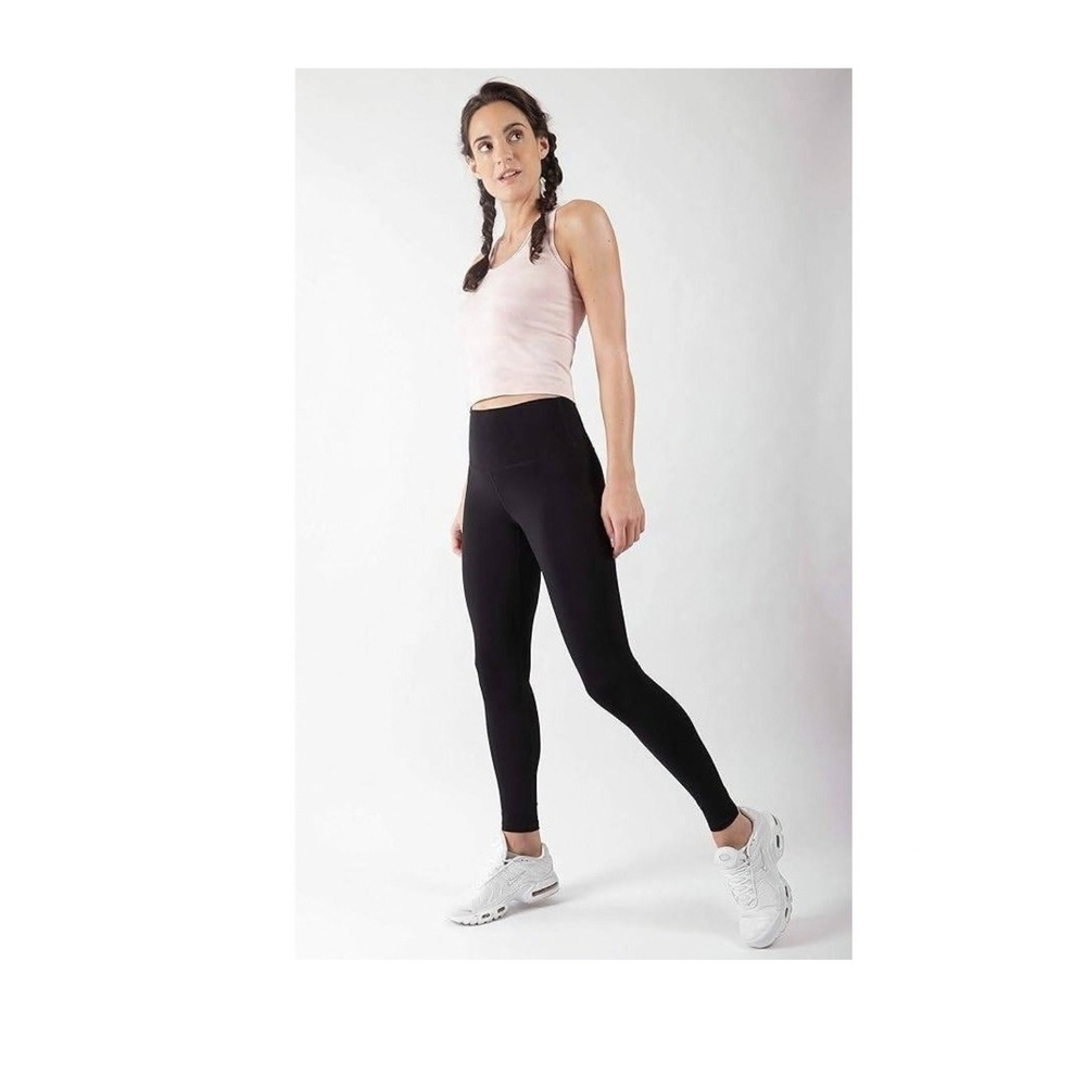 90 Degree by Reflex High Rise Tummy Control Yoga Leggings | Black Medium